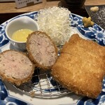 徳川町 ぶた福 - メンチカツとロースカツの定食1760円