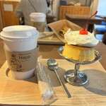 Marunouchi Happ. Stand & Gallery - Happ.自家製プリンとホットコーヒー(M)