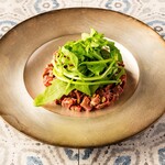 Beef heart tartare