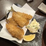 せいじ - アジフライ。大きい。タルタル最高