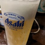 粉ひで - いつもキンキンに冷えている生ビール。