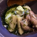 呑み喰い処 一久 - 【'24.4】道明寺と筍とホタルイカの生ノリあんかけ　850えん