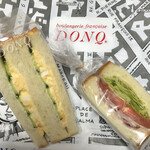 DONQ - たまごサラダサンド 334円　BLTサンド 345円