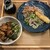 鶏と蕎麦。玄 - 料理写真:天そばセット　小　焼鳥丼