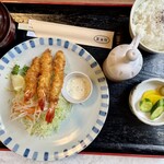 Gurume Ando Kohi Hakuraiya - 海老フライ和食セット