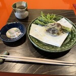 わらび野 - 分厚い原木椎茸も〝お知り合い〟が作られている物を使われているとの事｡