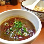 麺屋 高橋 - 辛つけ麺１玉のつけ汁アップ