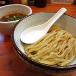 麺屋 高橋 - 辛つけ麺１玉の麺のアップ
