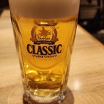 ふく亭 櫂梯楼 円山 - サッポロクラシック～飲みホーダイメニューから２杯、違う種類でも可～