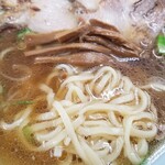 川口トラちゃんラーメン - 麺の表情など。