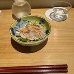 Sushi Rekireki - のど黒刺身と純米吟醸生原酒手取川一合