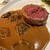 メイ - 料理写真:豚バラ肉で巻いた牛フィレ、モリーユ茸とマデラ酒と生クリームのソース、グリーンアスパラガスのグリル。
