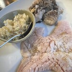 炭火焼肉 日本橋イタダキ - ネギ塩が別盛りで嬉しいXミノは最高