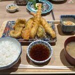 博多の海鮮料理 喜水丸 博多1番街店 - 上天ぷら定食