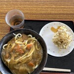 安藤製麺 - カレーうどん特盛とごぼう天