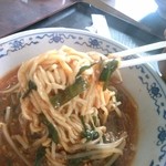 まつふじ - 出前なので麺はこんな感じでした。