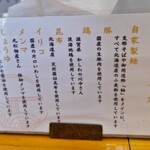 麺や 江陽軒 - 食材