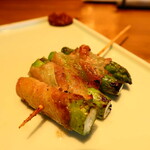 Tamaya craftbeer - アスパラ豚巻き