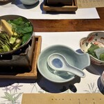 別邸 仙寿庵 - お出汁がとてもおいしかったです。珍しい山草も使ってました