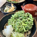 かき揚げ 十割そば 長助 - 春菊かき揚げそば（冷）