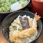 かき揚げ 十割そば 長助 - ミニ天丼
