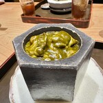 日本料理 徳専 - ⚫︎鮑のぶるるるぅー山羊のミルクのやつ