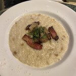 カフェ・ミケランジェロ - キノコとベーコンのクリームチーズリゾット