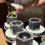 日本料理 徳専 - ⚫︎鮑のぶるるるぅー山羊のミルクのやつ