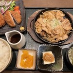 Ichigen 南越谷店 - 豬肉薑燒與里肌炸豬排午餐套餐