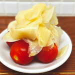 Tomatoes pickled overnight