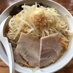 ぽっぽっ屋 - ラーメン(ニンニクあり)＋野菜マシ(+50円)