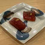 すし処 睦月 - 鰹、辛子と生姜