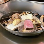 Yokohama Ukai Tei - イチボと筍の炭火焼き