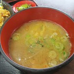 Komagatake Sa-Bisu Eria (Nobori) Fu-Do Ko-To - ”復刻版 焼肉定食 大盛り 1,200円（税込）" の とん汁。
