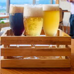 白馬ハイランドホテル - クラフトビール三種（スプリングバレーアフターダーク、常陸野ネストゆずラガー、穂高ブルワリー穂高ビール）
