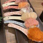 Tempuratosengyotorengezushigyouten - れんげ寿司7種盛り