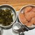 博多もつ鍋 やまや - 料理写真:卓上の辛子高菜と明太子