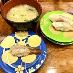 Morimori Zushi - 最初のオーダー　のどくろは生と炙りで別皿提供です