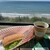 ロンドンバスカフェ - 料理写真:ホットドッグ＆コーヒーと青い海