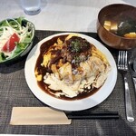 Odoru Teppan Sakaba Maruta - オムライスハンバーグセットハンバーグ100g1500円