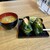 おにぎり家 いちよし - 料理写真:おにぎり二つと味噌汁で計７００円