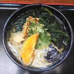 うどん万福 - 野菜天うどん温