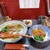 烈志笑魚油 麺香房 三く - 料理写真:かけラーメン＋角煮ご飯＋お通しの中華風はるさめ