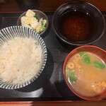 天ぷらとワイン 大塩 - 穴子天定食（ごはん部）