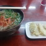 うどんの天水 - 肉うどん　+　ごぼう天