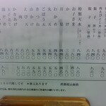 うどんの天水 - メニュー