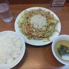Nikuyasai Itame Bejirou - 野菜炒め定食750円)選択味噌味、野菜マシ500グラム、大油40グラム、ごはん並200グラム)(2024.5.3)