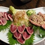 ハツと砂肝刺し