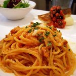 TORATTORIA COLLINA PICCOLA - 本日のパスタのモツァレラチーズとトマトソーススパゲッティ