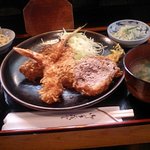 割烹 三友 - ミックスフライ定食